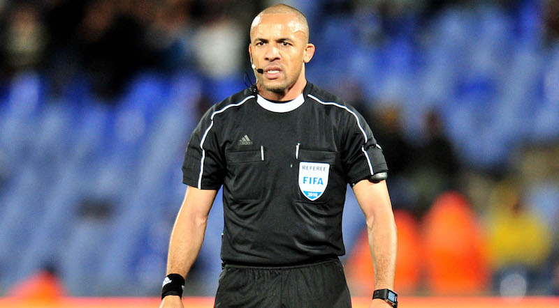 Referee  Helder Martins De Carvalho during the 2018 CHAN football game between Uganda and Ivory Coast at the Grand stade Marrakech in Marrakech, Morocco on 22 January 2017 ©Samuel Shivambu/BackpagePix