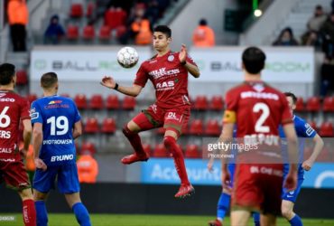 WAREGEM, BELGIUM - MARCH 17 : Hamdi Harbaoui forward of Zulte Waregem pictured  during the Jupiler Pro League match between Zulte Waregem and KRC Genk on March 17, 2019 in Waregem, Belgium, 17/03/19 ( Photo by Philippe Crochet / Photonews
via Getty Images)