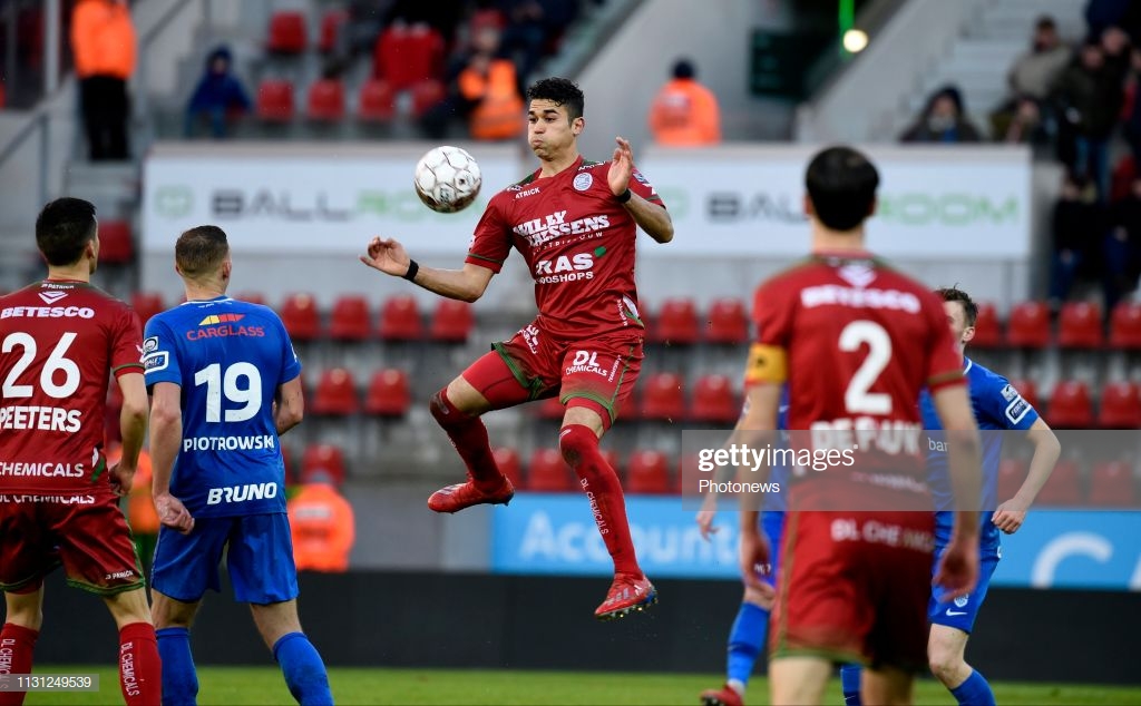 WAREGEM, BELGIUM - MARCH 17 : Hamdi Harbaoui forward of Zulte Waregem pictured  during the Jupiler Pro League match between Zulte Waregem and KRC Genk on March 17, 2019 in Waregem, Belgium, 17/03/19 ( Photo by Philippe Crochet / Photonews
via Getty Images)